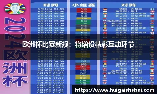 欧洲杯比赛新规：将增设精彩互动环节